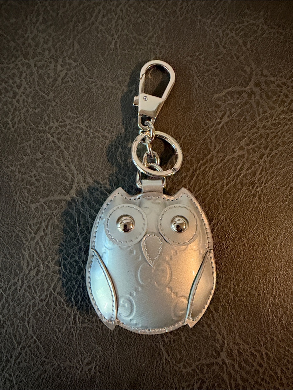 Gucci Silver Owl Keychain Bag Charm